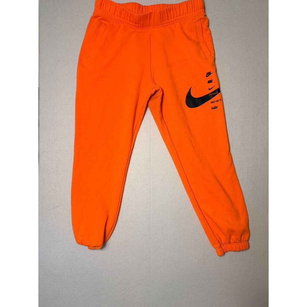 Nike Sportswear Swoosh Logo Orange Jogger Sweatpants